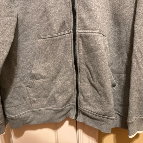 Puma Gray Fleece Lined Track Running Jacket Sz XXL - Picture 2 of 8